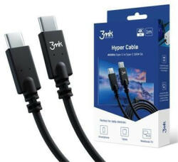 3mk Cablu de date 3mk - Hyper Cable 4k60Hz 1m 100W C la C, negru (5903108464550)