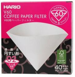 HARIO papírfilter V60-02, fehér, 40 db (VCF-02-40W)