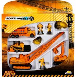 Sunman Set cu vehicule de constructie, Maxx Wheels, Macara