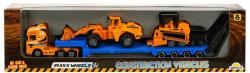 Sunman Set transportator cu vehicule de constructie, Maxx Wheels, Buldozer si Tractor