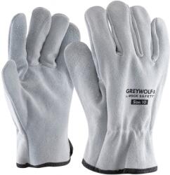 ROCK SAFETY Manusi pentru soferi din piele spalt de bovina, marime: 10, Gri, Rock Safety Greywolf-3 GREYWOLF-3/10