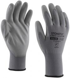 ROCK SAFETY Manusi de asamblare din poliester cu palma imersata in PU, marime: 11, Gri, Rock Safety Stonefly STONEFLY/11