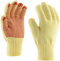 ROCK SAFETY Manusi tricotate din fir de Kevlar, din 4 fire, punctate, marime: 11, Galben, Rock Safety Mammoth-4T-Dot MAMMOTH-4T-DOT/11