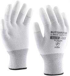ROCK SAFETY Manusi de asamblare din poliester cu varfurile degetelor imersate in PU, versiune economica, marime: 2XL, Alb, Rock Safety Butterfly-Eco BUTTERFLY-ECO/10/2XL
