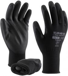 ROCK SAFETY Manusi de asamblare din poliester cu palma imersata in PU, versiune economica, marime: 08, Negru, Rock Safety Scarab-Eco-V SCARAB-ECO-V/08