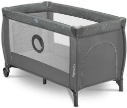 Lionelo - Patut pliant cu doua nivele, Stefi Plus, Cu intrare laterala cu fermoar, 2 roti, 120 x 60 cm, Conform cu standardul eu - roua - 316,00 RON