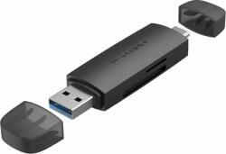 Vention 2 az 1-ben USB 3.0 A + C kártyaolvasó(SD + TF) Fekete Dual Drive levél (CLKB0)