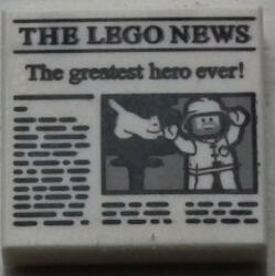 LEGO® Alkatrészek (Pick a Brick) Fehér 2x2 Csempe újság mintával 6218212