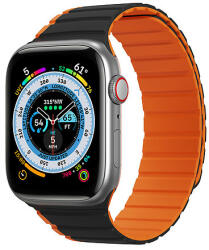 Dux Ducis Mágneses Apple Watch SE, 8, 7, 6, 5, 4, 3, 2, 1 (41, 40, 38 mm) Dux Ducis szíj (LD verzió) - fekete és amp; narancs