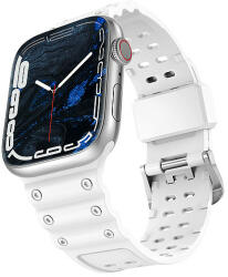 Hurtel Szíj hármas védőszíj Apple Watch Ultra, SE, 8, 7, 6, 5, 4, 3, 2, 1 (49, 45, 44, 42 mm) karkötőhöz, fehér
