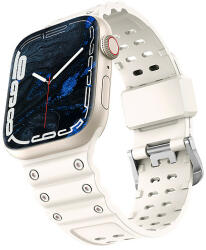 Hurtel Szíj Háromszoros védőszíj Apple Watch Ultra, SE, 8, 7, 6, 5, 4, 3, 2, 1 (49, 45, 44, 42 mm) karkötő karkötőhöz, bézs