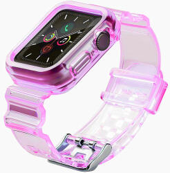 Hurtel Szíjlámpa készlet csereszíjszíj tok 6 44mm / Watch 5 44mm / Watch 4 44mm / Watch SE 44mm piros