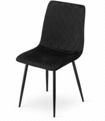 Mercaton Skandináv stílusú szék, Torino, bársony, fém, fekete, 44.5x53x88 (MCTART-3660_1)