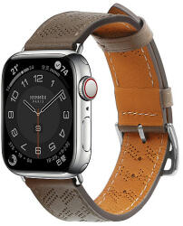 Hurtel Szíj Bőr Bőr szíj Apple Watch SE-hez, 8, 7, 6, 5, 4, 3, 2, 1 (41, 40, 38 mm) karkötő sötétbarna