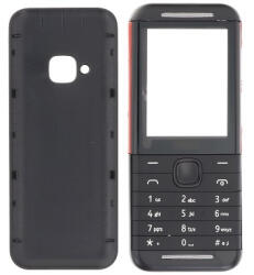 Nokia 5310 2020 előlap keret, hátlap és billentyűzet, fekete (utángyártott)