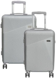 Dugros Marbella ezüst 4 kerekű 2 részes bőrönd szett (20854079-S-M-szett)