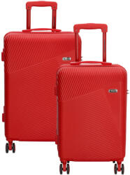 Dugros Marbella piros 4 kerekű 2 részes bőrönd szett (20854017-S-M-szett)