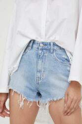 Answear Lab pantaloni scurti jeans femei, neted, high waist BMYX-SZD02K_55X