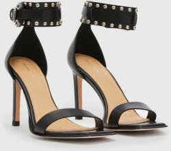 AllSaints sandale de piele ALMA femei, culoarea negru, cu toc cui, WF027Z PPYX-OBD4O5_99X
