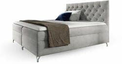 Wilsondo GULIETTE ágyneműtartós kárpitozott boxspring ágy matracokkal 200x200 - szürke