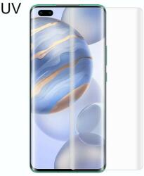 Temp-glass6312737917 Honor 30 Pro teljes lefedettséget biztosító karcálló, ütésálló kijelzővédő üvegfólia UV ragasztóval, UV lámpával (Temp-glass6312737917)