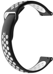 BSTRAP Silicone Sport szíj Huawei Watch GT3 42mm, black/white (SXI001C0408)