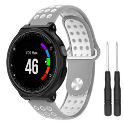 BSTRAP Silicone Sport szíj Garmin Forerunner 235, gray/white (SGA002C08)