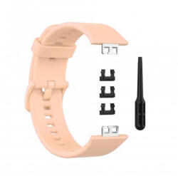 BSTRAP Silicone szíj Huawei Watch Fit, sand pink (SHU005C06)