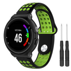 BSTRAP Silicone Sport szíj Garmin Forerunner 235, black/green (SGA002C02)