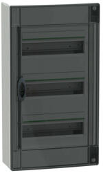  Schneider Electric PrismaSeT XS LVSXR313 falon kívüli elosztó - 39 modul - 3 sor, füstszínű ajtóval IP40, PE+N sínnel - Méretek : 600x336x123mm - max 90A (LVSXR313)