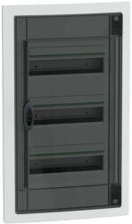 Schneider Electric PrismaSeT XS LVSXP313 süllyesztett elosztó - 39 modul - 3 sor, füstszínű ajtóval IP40, PE+N sínnel - Méretek : 660x351x129mm - max 90A (LVSXP313)