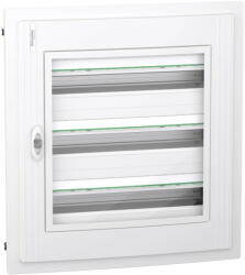 Schneider Electric PrismaSeT XS LVSXP324 süllyesztett elosztó - 72 modul - 3 sor, átlátszó ajtóval IP40, PE+N sínnel - Méretek : 660x648x129mm - max 125A (LVSXP324)