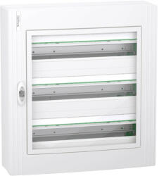 Schneider Electric PrismaSeT XS LVSXR324 falon kívüli elosztó - 72 modul - 3 sor, átlátszó ajtóval IP40, PE+N sínnel - Méretek : 600x550x148mm - max 125A (LVSXR324)