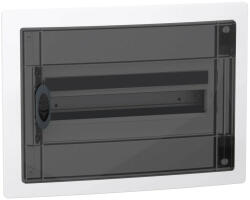  Schneider Electric PrismaSeT XS LVSXP118 süllyesztett elosztó - 18 modul - 1 sor, füstszínű ajtóval IP40, PE+N sínnel - Méretek : 360x486x129mm - max 90A (LVSXP118)