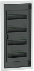 Schneider Electric PrismaSeT XS LVSXP413 süllyesztett elosztó - 52 modul - 4 sor, füstszínű ajtóval IP40, PE+N sínnel - Méretek : 810x351x129mm - max 90A (LVSXP413)