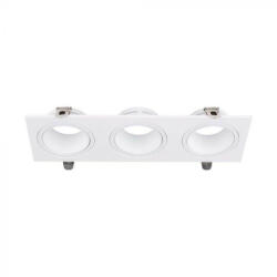 V-TAC Led 3 x GU10 Spot Keret Négyzet Alakú Fehér - 10299