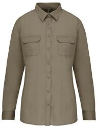 Kariban Camasa femei, bumbac 100%, Kariban KA591 Safari, light khaki (ka591lk)