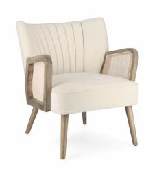 Bizzotto Fotoliu lemn maro textil crem Virna 64x71x79 cm (0748255)