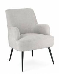 Bizzotto Fotoliu otel negru textil gri Ernestine 60x67x79 cm (0748300)