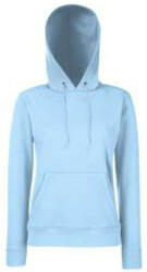 Fruit of the Loom F81 kapucnis Női pulóver, LADY-FIT HOODED SWEAT, Sky Blue - XS