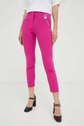 Moschino Jeans nadrág női, rózsaszín, magas derekú egyenes - rózsaszín 38 - answear - 77 990 Ft