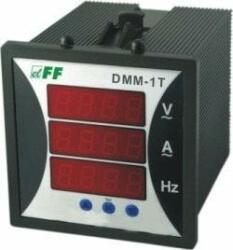F&F Contor de rețea monofazat 12-400V AC 1-9000/5A 10-100Hz panou digital 96x96mm DMM-1T (DMM-1T)