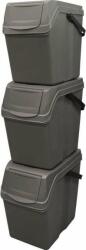 Prosperplast Set 3 cosuri de gunoi pentru colectare selectiva Sortibox, gri, 20 l (ISWB25S3-405U) Cos de gunoi
