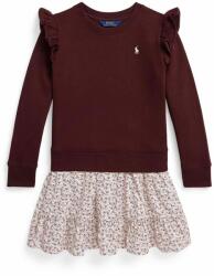Ralph Lauren gyerek ruha bordó, mini, harang alakú - burgundia 128