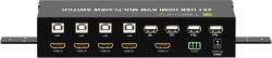 Techly Switch Techly HDMI/USB KVM Switch 4x1 MultiViewer 4in1 FullHD 1080p (IDATA HDMI-401MV)