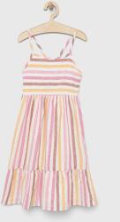Gap gyerek vászonruha midi, harang alakú - többszínű 152-158