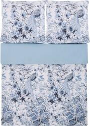 Beliani Set de pat Beliani Bumbac Ballard alb si albastru 155x220 cm (259916)
