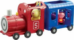 TM Toys Set figurine Peppa Pig - Miss Rabbit's Train, trenulet cu figurine incluse (PEP 06152) Trenulet