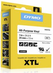 DYMO Etichete autoadezive, DYMO 1868753 XTL, vinil, 24mm x 7m, negru/alb (1868753)