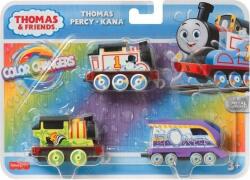 Mattel Locomotive care schimbă culoarea Thomas and Friends Fisher Price, pachet de 3 (HNP82) Trenulet